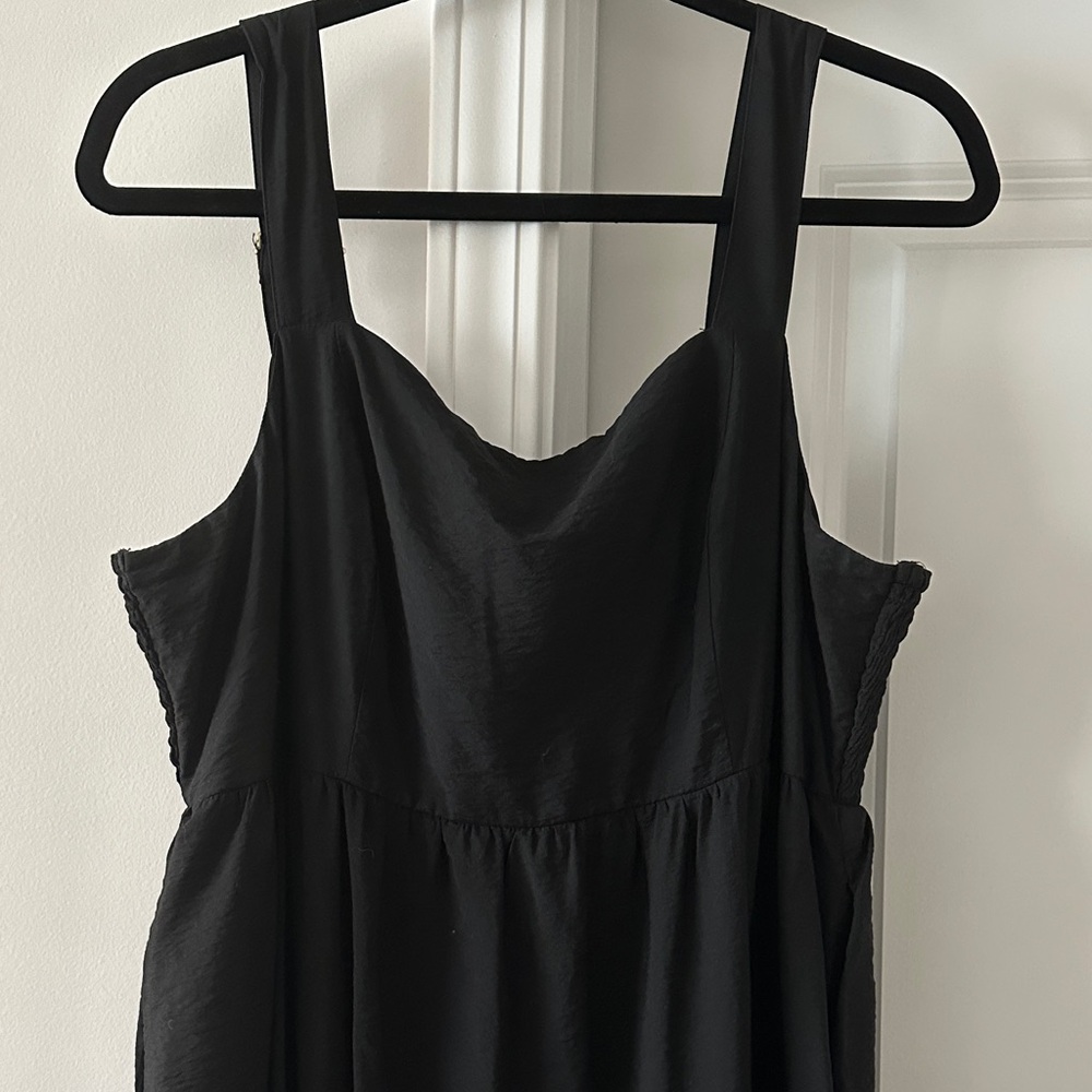 Nine West Black Sleeveless Slip Dress with Wide Straps